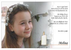 Einladungskarte zur Erstkommunion